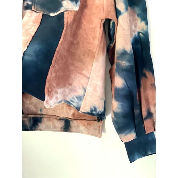Natural Life Boho Cropped Jacket Size XS-Small Tie Dye Raw Hem NEW with tag - Picture 9 of 16